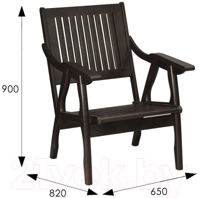 Кресло садовое Мебелик Массив решетка- фото6