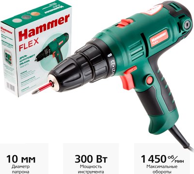 Дрель-шуруповерт Hammer Flex DRL420A- фото2
