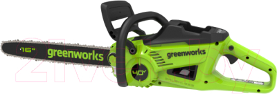 Электропила цепная Greenworks GD40CS20X бесщеточная 40V 40см / 2008807- фото