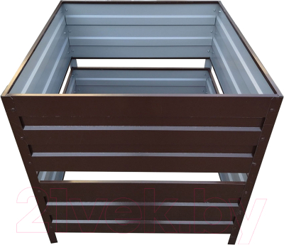Компостер Формула качества Оцинкованный без крышки 1500x1500x1000 R8017Б (шоколадно-коричневый)- фото