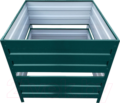 Компостер Формула качества Оцинкованный без крышки 1500x1500x1000 R6005Б (зеленый мох)- фото