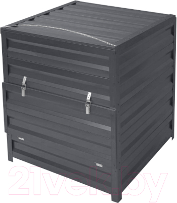 Компостер Формула качества Оцинкованный с крышкой 1000x1500x1000 R7024С (графитовый серый)- фото
