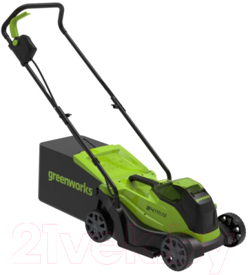 Газонокосилка электрическая Greenworks GD24LM33K2 бесщеточная 24V 33см / 2516107UA- фото2