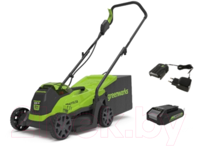 Газонокосилка электрическая Greenworks GD24LM33K4 бесщеточная 24V 33см/ 2516107UB- фото2