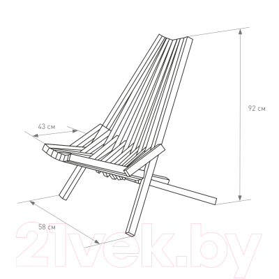 Кресло-шезлонг складное Dyatel Кентукки Сосна- фото9