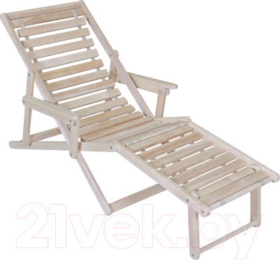 Складной шезлонг Мебелик С подлокотниками- фото