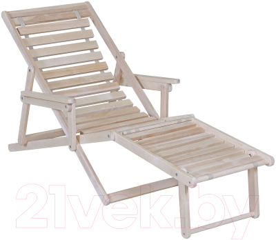 Складной шезлонг Мебелик С подлокотниками- фото2