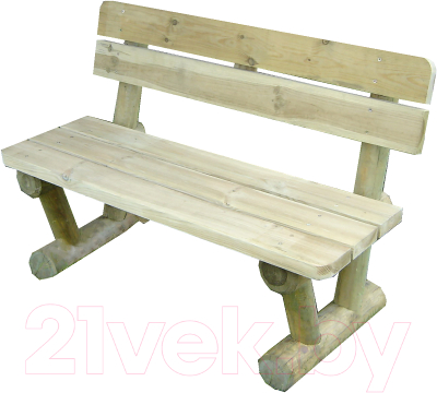 Скамья садовая Массив-Древ L120 1200x600xН810- фото