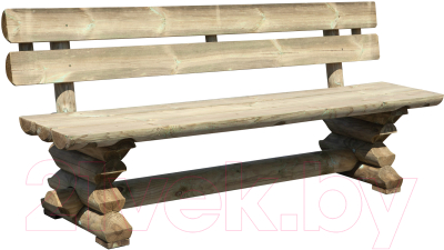 Скамья садовая Массив-Древ L200 2000x600xН830- фото