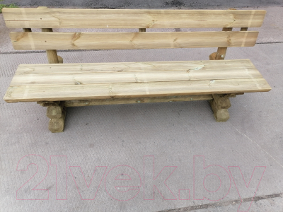 Скамья садовая Массив-Древ L200 2000x600xН830- фото2