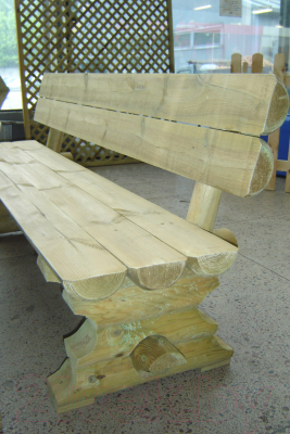 Скамья садовая Массив-Древ L200 2000x600xН830- фото4