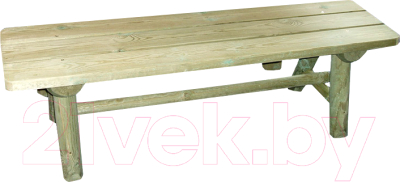 Скамья садовая Массив-Древ К 1500x370x440- фото