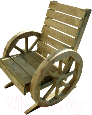 Кресло садовое Массив-Древ Колесо 870x850x1050- фото