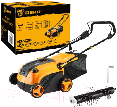 Аэратор-скарификатор для газона электрический Deko DKESC380 / 065-1204- фото2