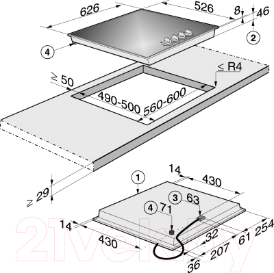 Газовая варочная панель Miele KM 3010- фото10