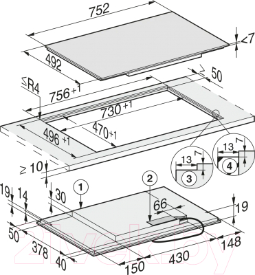 Индукционная варочная панель Miele KM 7414 FX- фото9