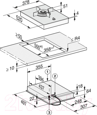 Газовая варочная панель Miele SmartLine Wok CS 7101-1 FL- фото10
