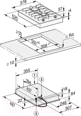 Газовая варочная панель Miele SmartLine CS 7102-1 FL- фото5