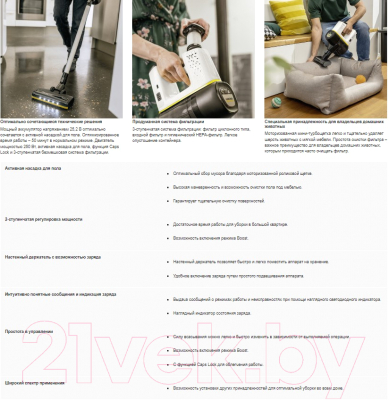 Вертикальный пылесос Karcher VC 6 Cordless Pet- фото8