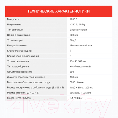 Газонокосилка электрическая StarWind ELM-1200- фото7