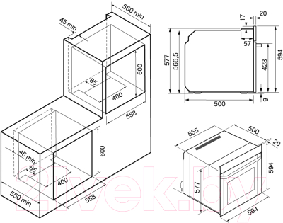 Электрический духовой шкаф Krona Essenza 60 BL G2 / КА-00006174- фото5