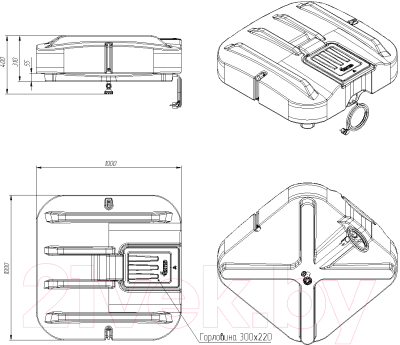 Бак для дачного душа Rostok Ok с лейкой / 2014.0200.899.000- фото9
