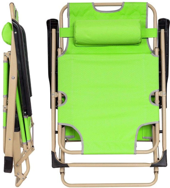 Складной шезлонг ISMA С зонтиком ISMA-FG-HY-8009Z- фото4