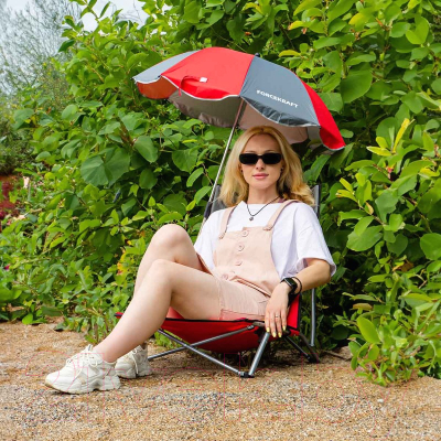 Кресло складное ForceKraft С зонтом садовым / FK-SP-137Z- фото6