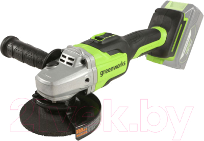 Угловая шлифовальная машина Greenworks GD24AG бесщеточная 24V / 3200207- фото