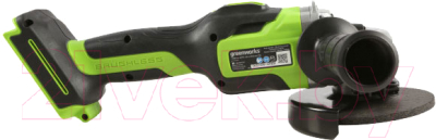 Угловая шлифовальная машина Greenworks GD24AG бесщеточная 24V / 3200207- фото6
