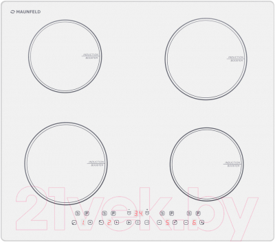 Индукционная варочная панель Maunfeld CVI594WH- фото