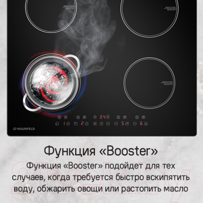 Индукционная варочная панель Maunfeld CVI594WH- фото10