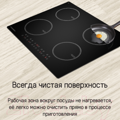 Индукционная варочная панель Maunfeld CVI594WH- фото5