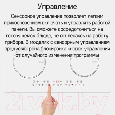 Индукционная варочная панель Maunfeld CVI594WH- фото6