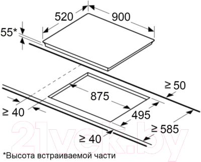 Индукционная варочная панель Maunfeld CVI905SFDGR- фото3
