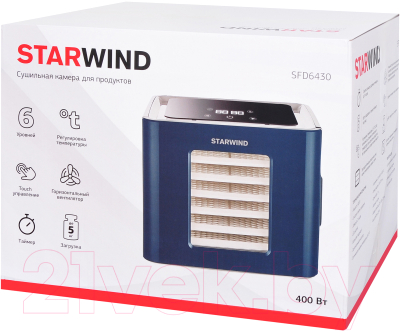 Сушильный шкаф для овощей и фруктов StarWind SFD6430- фото8