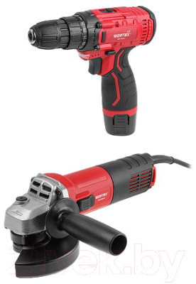 Угловая шлифовальная машина Wortex AG 1209-3 + дрель-шуруповерт LX BD 1215 Li / 1329386- фото