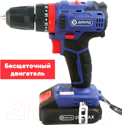 Аккумуляторная дрель-шуруповерт Диолд ДЭА-20 ЛИ-02 У / 10300011- фото9