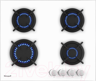 Газовая варочная панель Weissgauff HG 640 WG- фото