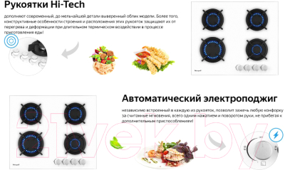 Газовая варочная панель Weissgauff HG 640 WG- фото6