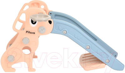 Горка-комплекс Pituso Мопсик с баскетбольным кольцом / FE-HT-XG0-beige- фото4