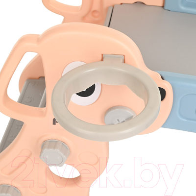 Горка-комплекс Pituso Мопсик с баскетбольным кольцом / FE-HT-XG0-beige- фото6