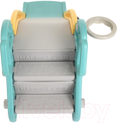 Горка-комплекс Pituso Мопсик с баскетбольным кольцом / FE-HT-XG0-green- фото4