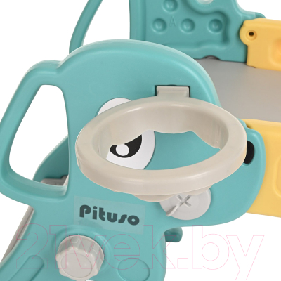 Горка-комплекс Pituso Мопсик с баскетбольным кольцом / FE-HT-XG0-green- фото6