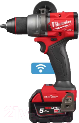 Аккумуляторная дрель-шуруповерт Milwaukee M18 ONEDD3-502X Fuel One-Key / 4933492802- фото