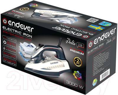 Утюг Endever Delta-228 (темно-синий/белый)- фото6
