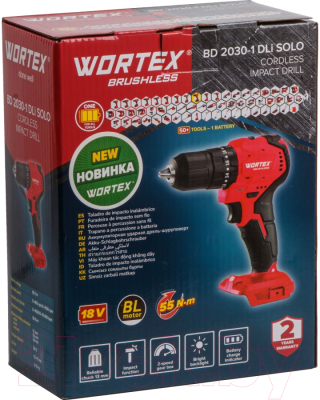 Аккумуляторная дрель-шуруповерт Wortex BD 2030-1 DLi ALL1 Solo (1333423)- фото5