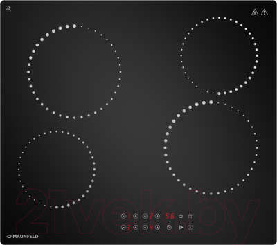 Электрическая варочная панель Maunfeld CVCE594PBK- фото