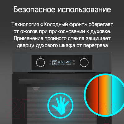 Электрический духовой шкаф Maunfeld AEOH6062B- фото10