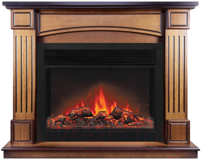 Каминокомплект Смолком Boston MB/JUP/SYM26 + Moonblaze Deluxe-s BL LT (дуб антик)- фото